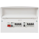K7665SRPMET 16WATT METAL CONSUMER UNIT 2 x 63AMP RCD & 8 x MCB