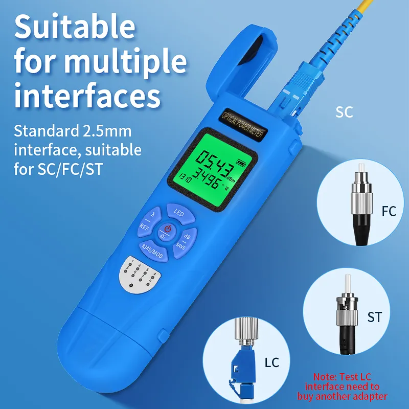 COMPTYCO L-C7/C5 charging high-precision mini optical power meter fiber optic tester OPM with LED and RJ45 tester fiber optic equipment